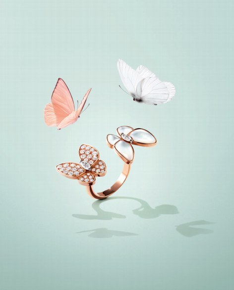 Two Butterfly Between the Finger Ring