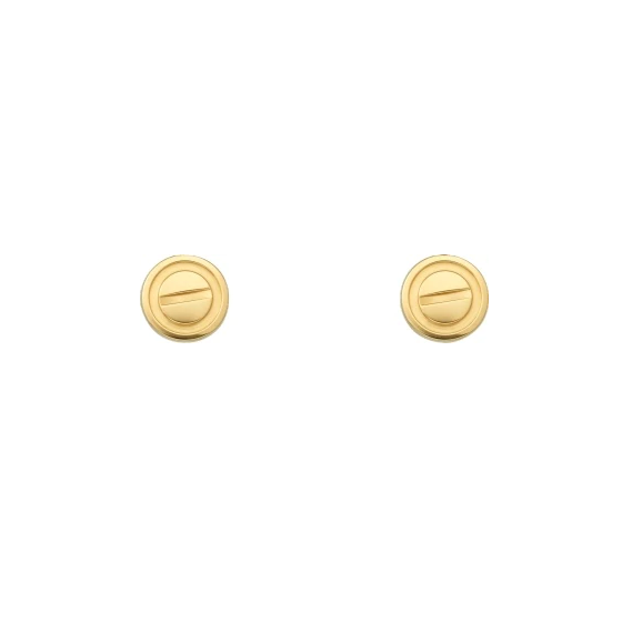 Copy Carteri Love Screw Motifs Earring Yellow Gold B8301255