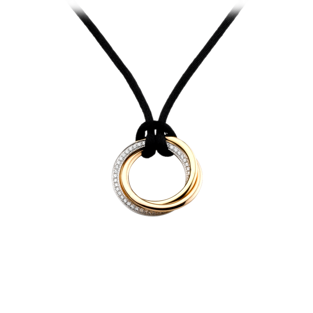 Trinity Pendant, Medium Model 3-Gold, Diamonds B3040900