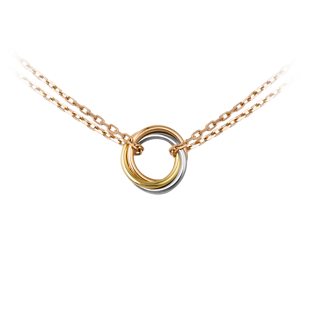 Sweet Trinity Necklace 3-Gold, Pink Gold B7218200