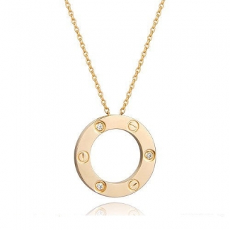 Cartier Love Pendant Necklace In Yellow Gold With 3 Diamonds