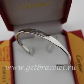 Copy Cartier White Gold Open Bracelet