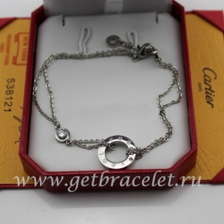 Imitation Cartier Love Necklace White Gold Diamonds B6038100