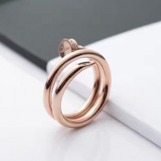 Cartier Juste Un Clou Pink Gold Diamond Double Nail Ring