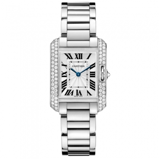 Cartier Tank Anglaise small diamond watch for women WT100008 18K white gold