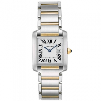 Cartier Tank Francaise medium watch replica W51005Q4 two-tone yellow gold and steel