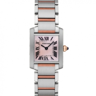 Cartier Tank Francaise womens watch W51007Q4 two-tone pink gold and steel