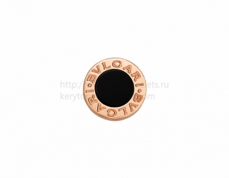 Replica BVLGARI BVLGARI MAKE YOUR PAIR Rose Gold Single Earrings Set with Onyx