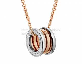 Replica Bvlgari B.zero1 Pendant in Rose and White Gold