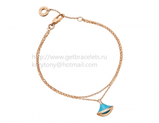 Replica Bvlgari DIVAS' Dream Bracelet Rose Gold with Tourquoise