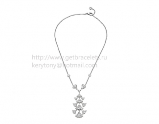 Replica Bvlgari Divas' Dream White Gold Necklace with Pave Diamonds