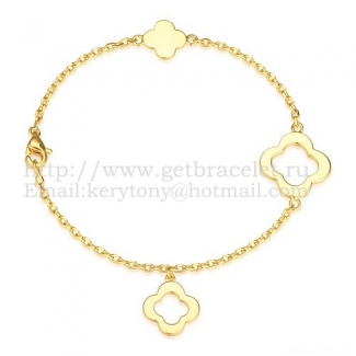 Van Cleef & Arpels Byzantine Alhambra 3 Motifs Bracelet Yellow Gold