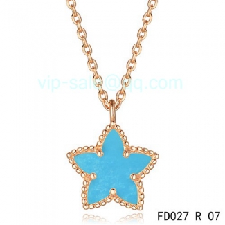 Fake Van Cleef & Arpels Alhambra Maple Leaf Pendant In Pink Gold