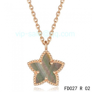 Cheap Van Cleef & Arpels Alhambra Maple Leaf Pendant In Pink Gold