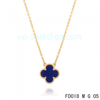 Replica Van Cleef & Arpels Vintage Alhambra Pendant In Yellow Gold