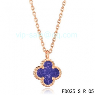 Fake Van Cleef & Arpels Sweet Alhambra Pendant In Pink Gold