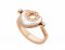 Fake BVLGARI BVLGARI Cuore Rose Gold Flip Ring with Mother of Pearl