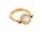 Copy BVLGARI BVLGARI Flip Yellow Gold Ring with Mother of Pearl and Onyx