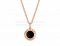 Replica BVLGARI BVLGARI necklace Pink Gold with Onyx and Pave Diamonds