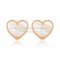 Van Cleef & Arpels Sweet Alhambra Heart Earrings Pink Gold With White Mother Of Pearl