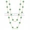 Van Cleef & Arpels Vintage Alhambra Necklace Yellow Gold 20 Motifs With Malachite Mother Of Pearl