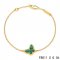 Cheap Van Cleef & Arpels Sweet Alhambra Bracelet In Yellow With Green Butterfly