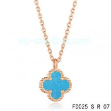 Imitation Van Cleef & Arpels Sweet Alhambra Pendant In Pink Gold