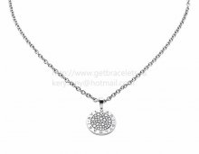 Copy BVLGARI BVLGARI Necklace White Gold with Pave Diamonds