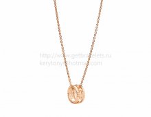 Replica BVLGARI Parentesi Pink Gold Round Pendant