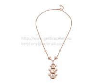 Replica Bvlgari Divas' Dream Rose Gold Necklace with Pave Diamonds