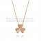 Van Cleef Arpels Frivole Necklace Pink Gold With Round Diamonds