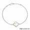 Replica Van Cleef & Arpels Sweet Alhambra Bracelet In White Gold With White Mother-Of-Pearl