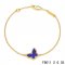 Fake Van Cleef & Arpels Sweet Alhambra Bracelet In Yellow With Purple Butterfly