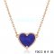 Replica Van Cleef & Arpels Alhambra Heart Necklace In Pink Gold