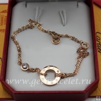 Fake Cartier Love Necklace Pink Gold Diamonds