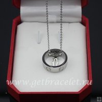 Fake Cartier Love Necklace White Gold 18K