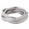 Cartier Trinity Ring 18K White Gold Paved Diamonds B4106200