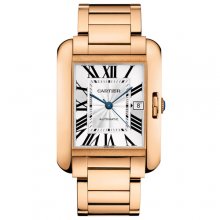 Cartier Tank Anglaise extra large replica watch for men W5310002 18K pink gold