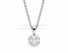 Copy BVLGARI BVLGARI Diamond Pendant with White Gold Chain