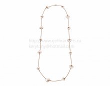 Fake BVLGARI BVLGARI Sautoir Necklace in Pink Gold and Mother of Pearl