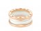 Replica Bvlgari B.zero1 White Ceramic and Rose Gold Ring