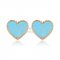 Van Cleef & Arpels Sweet Alhambra Heart Earrings Pink Gold With Turquoise Mother Of Pearl