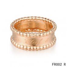 Van Cleef Arpels Perlee Signature Ring in Pink Gold