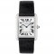 Cartier Tank Solo large mens watch replica W5200003 steel black leather strap