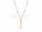 Replica Bvlgari B.zero1 Rose Gold Necklace with White Ceramic and Pave Diamonds