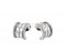 Replica Bvlgari B.zero1 Earrings in White Gold and Pave Diamonds