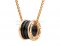 Replica Bvlgari B.zero1 Pendant with Black Ceramic Rose Gold Chain