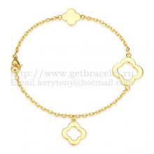 Van Cleef & Arpels Byzantine Alhambra 3 Motifs Bracelet Yellow Gold