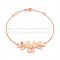 Van Cleef & Arpels Flowers Frivole Bracelet 3 Flowers Pink Gold With Diamond