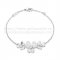 Van Cleef & Arpels Flowers Frivole Bracelet 3 Flowers White Gold With Diamond